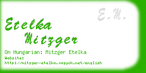 etelka mitzger business card